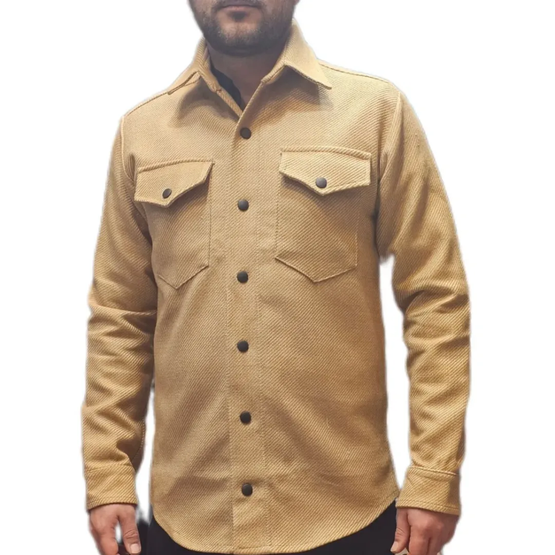 پیراهن مردانه آستین بلند مخمل کبریتی